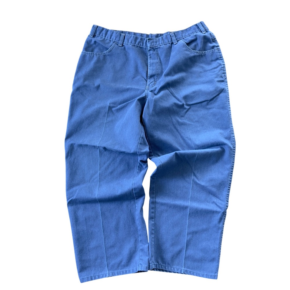 Mens Towncraft Pants Size 34 Blue Vintage Casual Workwear Trousers